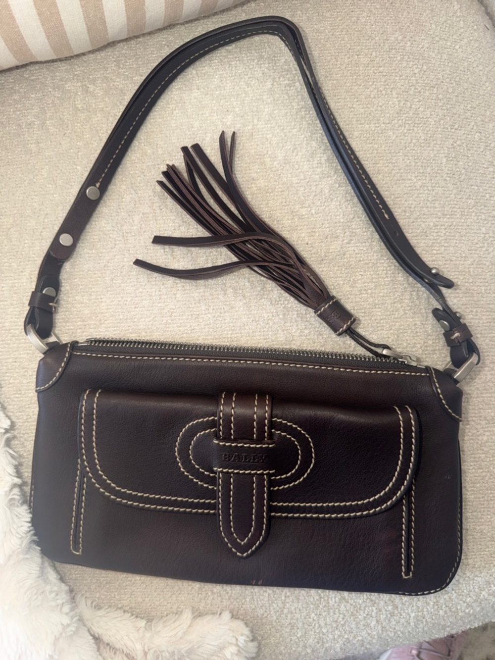 ⭐️NWOT Vintage Bally Leather Bag⭐️